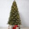Haute Decor 7.5 Ft. Greenbriar Fir Pre-Lit Artificial Christmas Tree with Soft White Cluster LED Lights and Foot Pedal Control - Large Lighted Christmas Tree